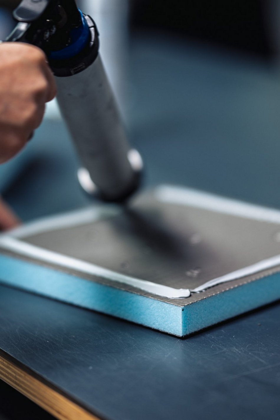 Verklebung Stück wedi Bauplatte mit wedi 610