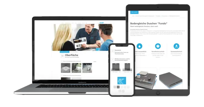 wedi Shower Configurator