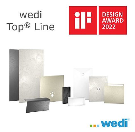 The wedi Top Line is one of the winners of the iF Design Award 2022