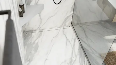 Shower with design surface