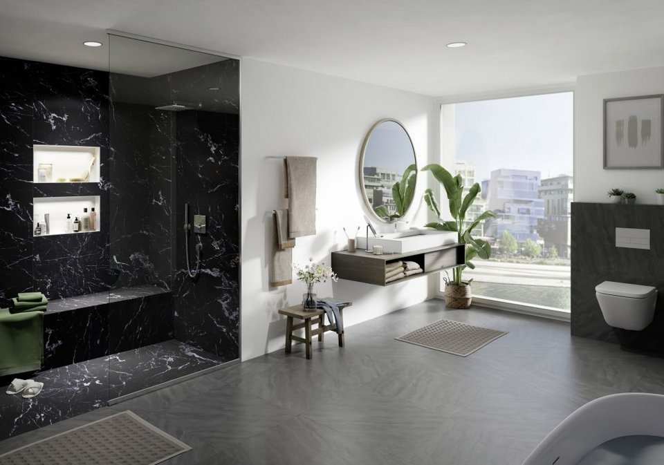 Badezimmer mit wedi Top Wall marble