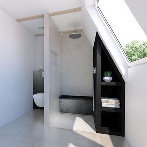 Duscbereich mit wedi Top Wall