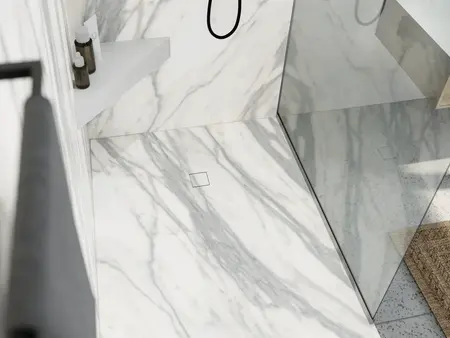 Dusche Designoberfläche wedi Top marble