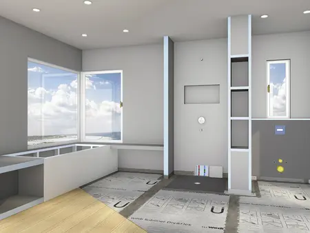 Sealing a bathroom with wedi