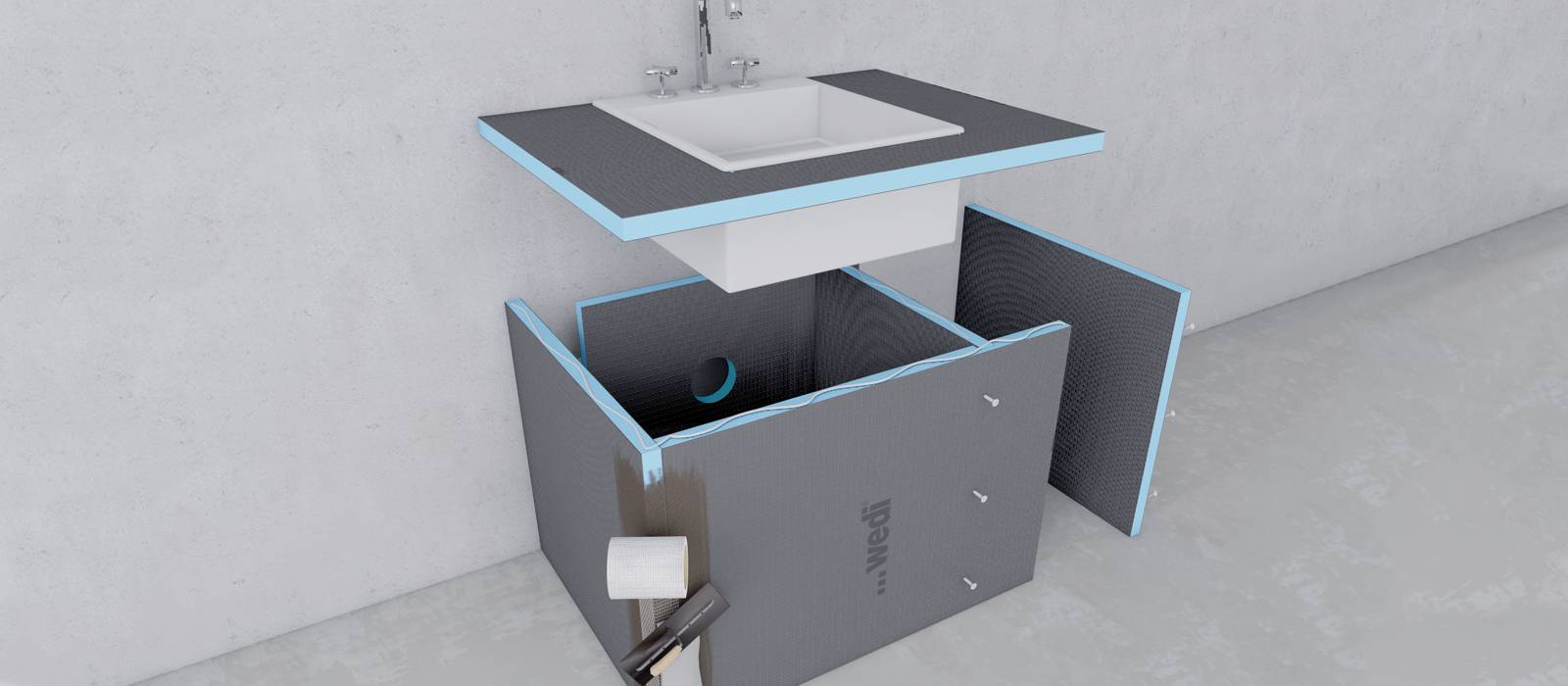 Construction de meubles de salle de bains sur-mesure