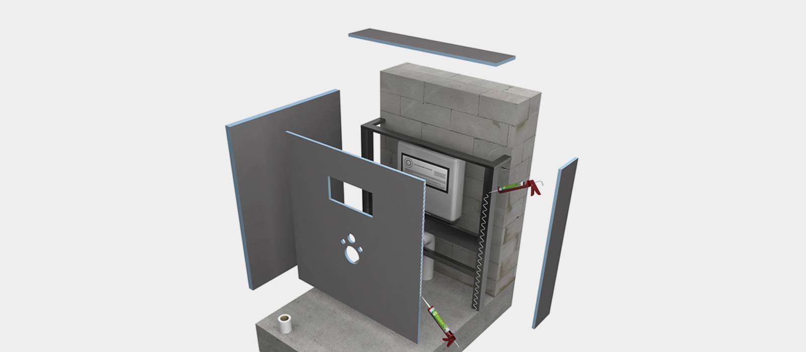 Sanitaire installatiewanden