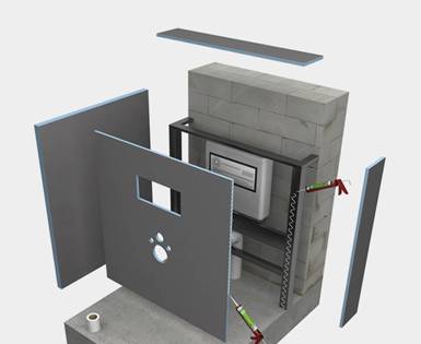 Sanitaire installatiewanden