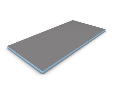 Waterproof, heat-insulating, resilient, lightweight and direct-tile construction plate made of XPS core in various thicknesses