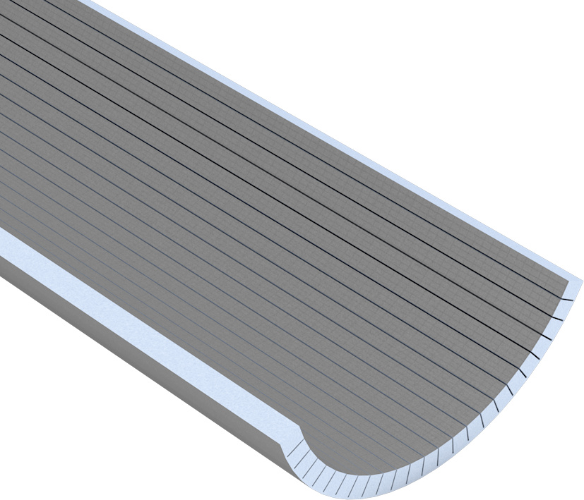 Panneaux de construction WEDI Construct, formes rondes transveral