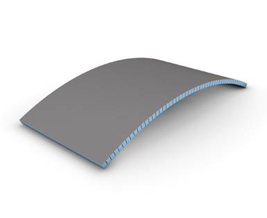 Fleksibel og fleksibel konstruktion af slidplader til individuelle design fra XPS-kerne i langsgående eller tværgående retning