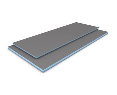 Wedi-konstruktionskort i stort format fremstillet af XPS-kerne med en bredde på op til 1.20 meter til fritstående, stabile vægløsninger