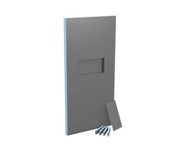 Praktische und stabile Bauplatten und Sanwell Wandelemente für den Einsatz als Duschwand, Raumteiler oder Sichtschutzwand mit Nischenlösung