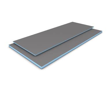 Large-format, heat-insulating wedi construction plates made of XPS core with a width of up to 1.20 meters for free-standing, stable wall solutions