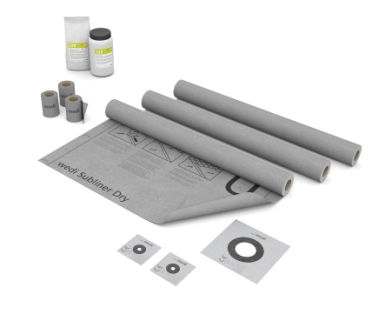 Wedi Tools wall seal kit for quick and safe sealing of connection and impact joints