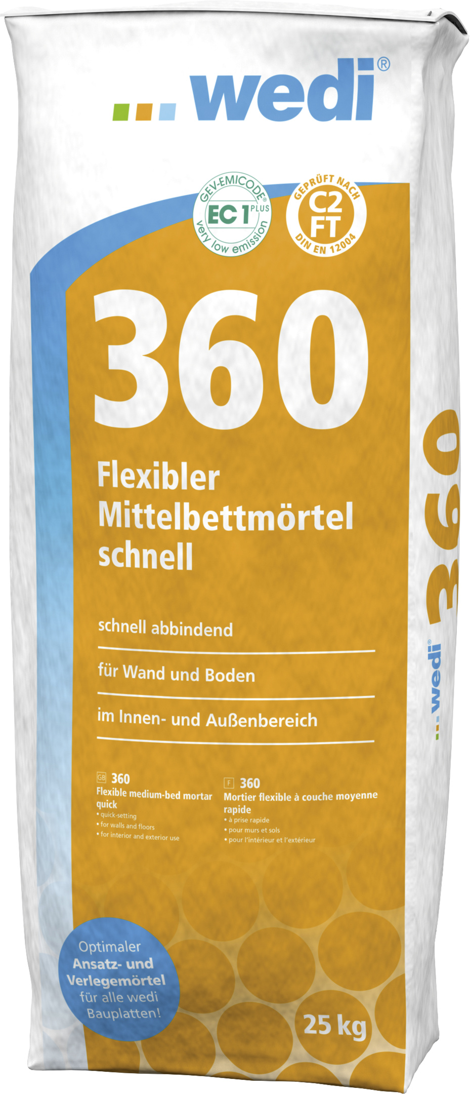 wedi 360 middelbedmortel