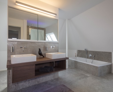 Nieuwbouw particuliere badkamer,Nedersaksen (Duitsland)